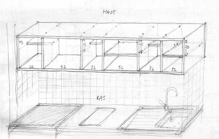 meuble design bois axonométrie